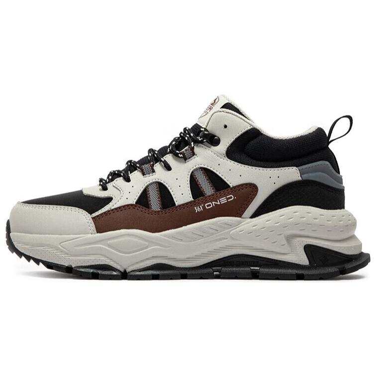 361° Slip Resistant Abrasion Resistant Mid top Casual Shoes Men's Black Gray