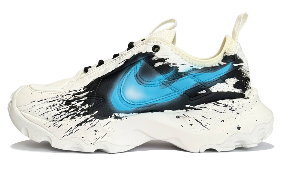 Nike Nike TC 7900 Blue Flame Slip Resistant Abrasion Resistant Low top Casual Shoes Women's Black Blue White
