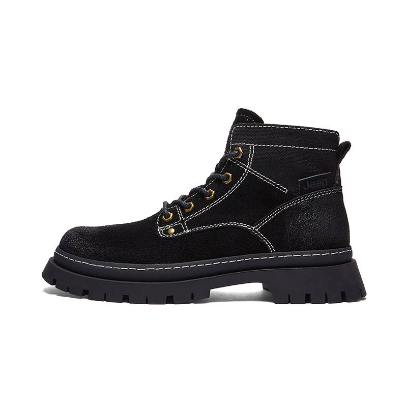 Jeep Jeep PU Short Combat Boots Men's Black