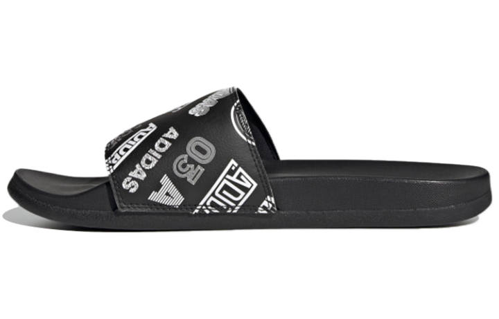 Adidas Adidas Adilette Comfort Slide 'All Over Logos - Black'