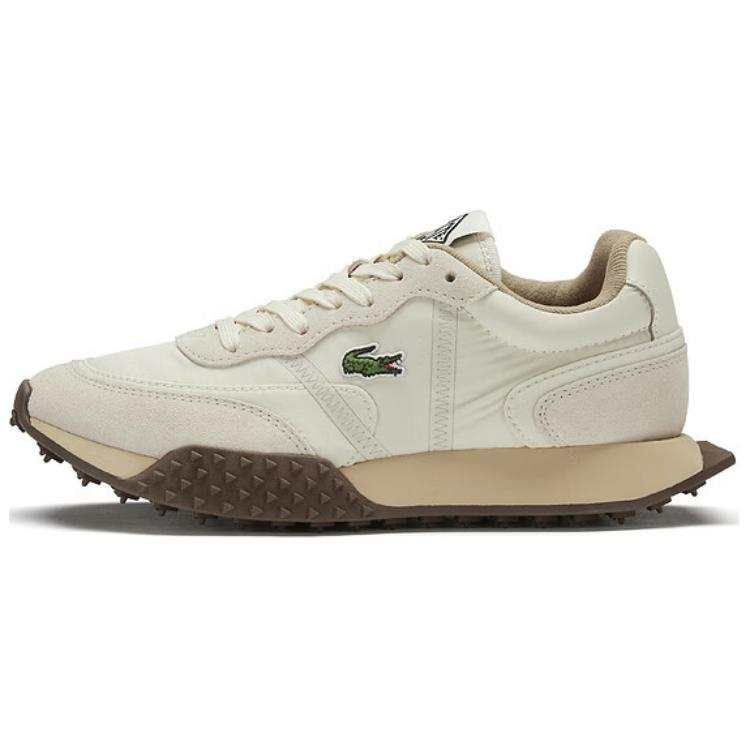 LACOSTE Cow Split Leather Low top Casual Shoes Women's Beige