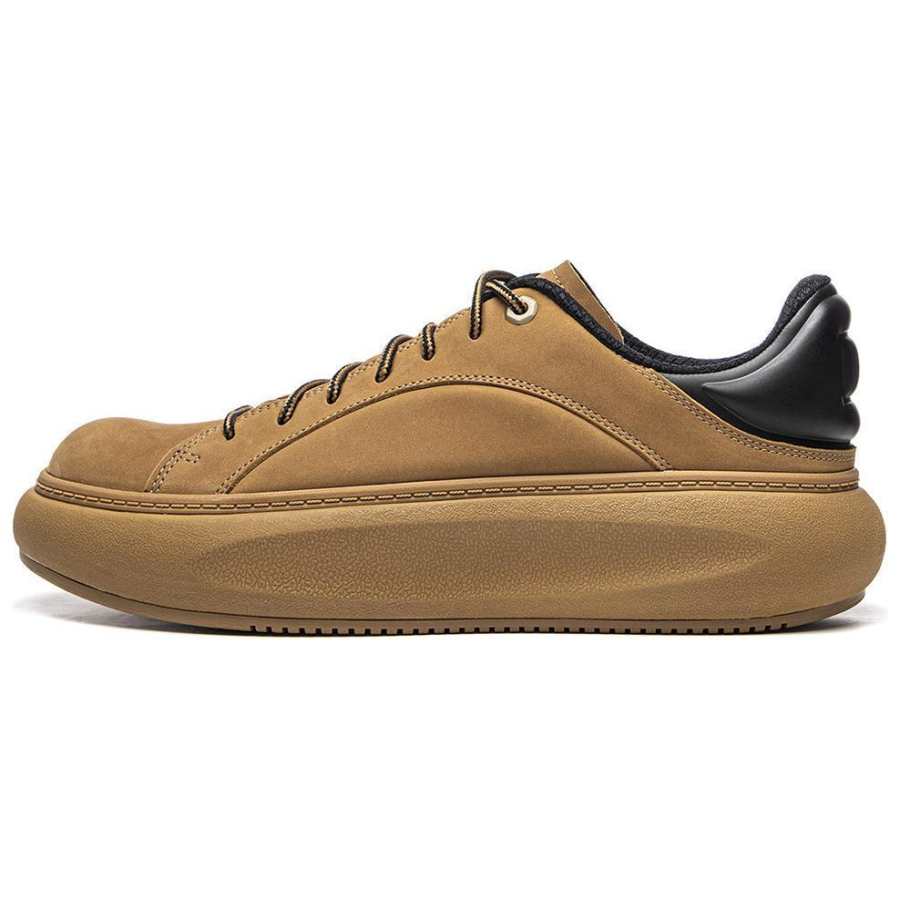 Li-Ning Li Ning Slip Resistant Abrasion Resistant Low top Casual Shoes Men's Yellow Black