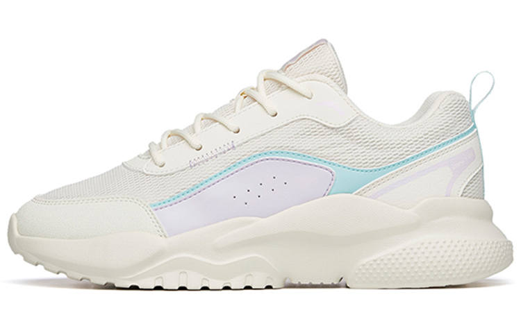 Anta Comfortable Cushioning Slip Resistant Abrasion Resistant Low top Casual Shoes Women's White Blue