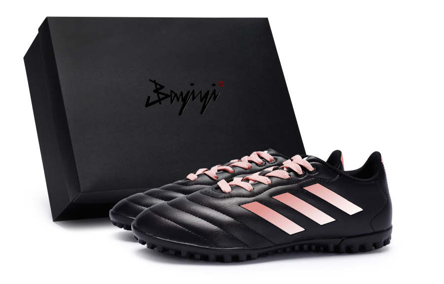 Adidas Adidas GOLETTO VII TF Turf Microfiber Abrasion Resistant Abrasion Resistant Soccer Shoes Unisex Black Flesh Pink