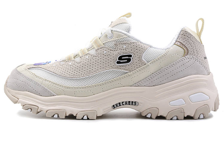 Skechers D'Lites 1.0 Mesh Cushioning Breathable Cushioning Breathable Low top Casual Shoes Women's White