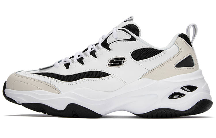 Skechers D'Lites 4.0 Milk Tea Bear Synthetic Leather Cushioning Abrasion Resistant Height Increasing Low top