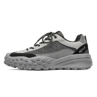 Poizon FEIYUE Slip-Resistant Abrasion-Resistant Low-top Casual Shoes Men's Gray Black