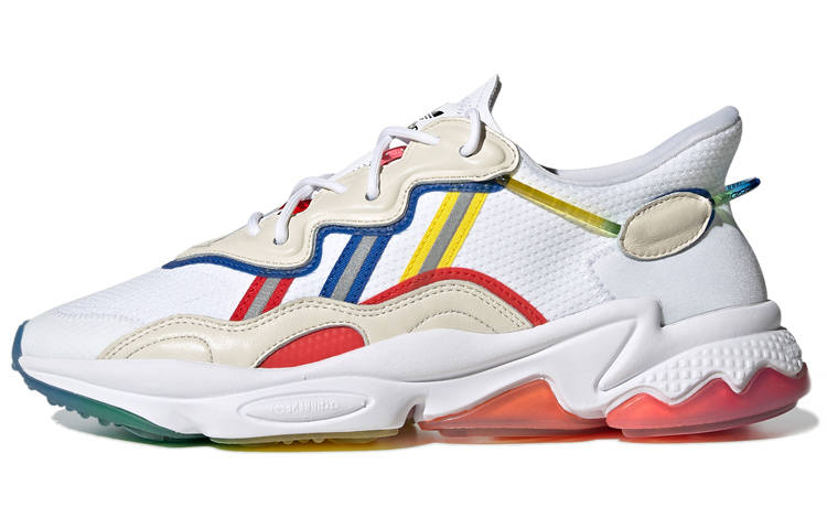 Adidas Originals Ozweego Rainbow Mesh, Textile, Synthetic Leather Cushioning Slip Resistant Abrasion Resistant Low top