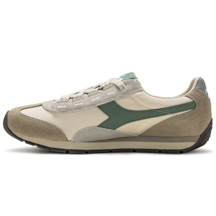 Diadora Support Cushioning Abrasion Resistant Breathable Low top Casual Shoes Unisex Beige Green