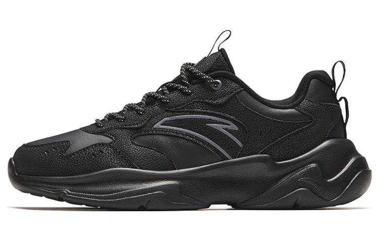 Anta Life Collection Textile, Synthetic Leather Versatile Abrasion Resistant Low top Casual Shoes Men's Black