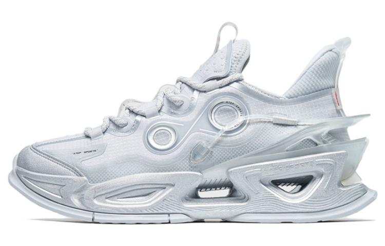 XTEP Sky Ride Collection Aurora Field Slip Resistant Abrasion Resistant Low top Sports Casual Shoes Men's Gray Silver