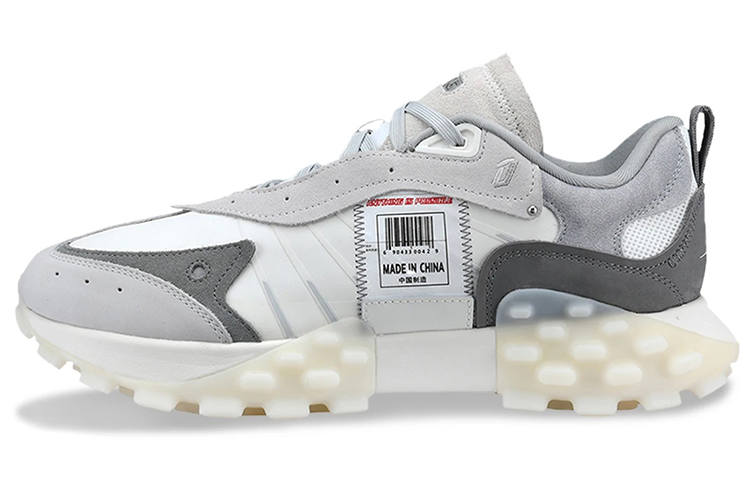 Li-Ning Li Ning Trendy Cushioning Slip Resistant Abrasion Resistant Low top Sports Casual Shoes Women's Antarctic Gray