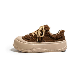 KBNB Fleece Lined Comfortable Fashion Abrasion Resistant Height Increasing Thermal Low top Casual Shoes Women's