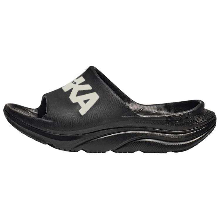 HOKA ONE ONE Ora Athletic Slide Slippers Unisex Black White