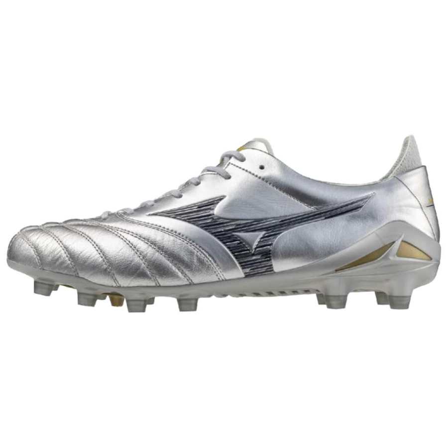 Mizuno Morelia Neo 4 Soft And Comfortable Slip Resistant Abrasion Resistant Soccer Shoes Unisex Silver