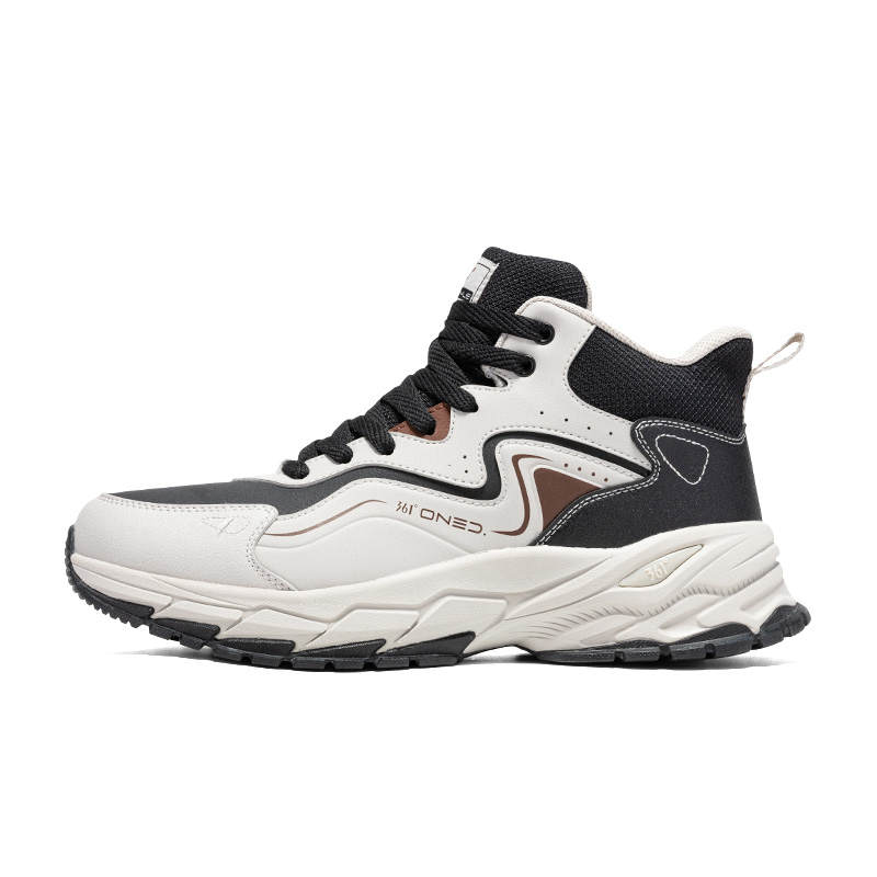 361° Cushioning Slip Resistant Thermal Low top Casual Shoes Men's White Black