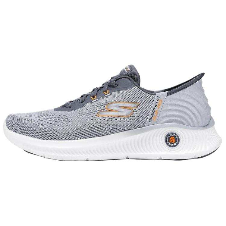 Skechers MEN'S GO WALK Low top Casual Shoes Men's Gray White Orange