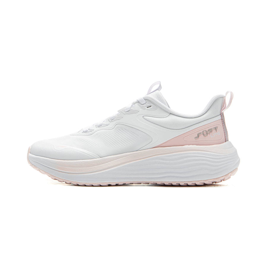 Li-Ning Li Ning Soft Lite Slip Resistant, Abrasion Resistant, Breathable, Lightweight Low top Casual Shoes Women's White Pink