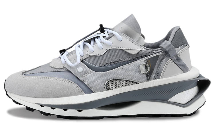 Li-Ning Li Ning Slip Resistant Abrasion Resistant Slip Resistant Abrasion Resistant Low top Casual Shoes Men's Antarctic Gray