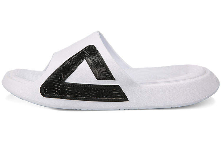PEAK Taichi Classic Slippers Cushioning Slip Resistant Slide Slippers Women's White Black