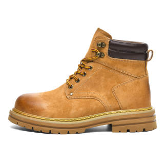 MQ Top Grain Pig Leather Short Combat Boots Unisex
