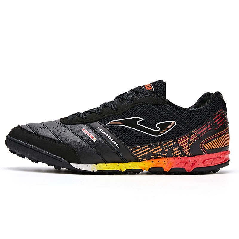 Joma TF Turf Artificial Turf Synthetic Leather Soccer Shoes Men's Black Orange