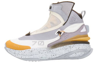 LNG Li Ning X LNG Casual Shoes Men's High Top Snow Gray Pearl White