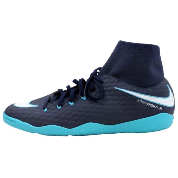 Nike Nike JR HYPERVENOMX PHELON III Abrasion Resistant Soccer Shoes Unisex Blue