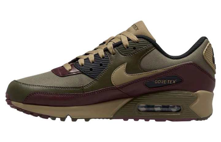 Nike Nike Air Max 90 Gore Tex 'Medium Olive' Leather, Mesh Abrasion Resistant Breathable Abrasion Resistant Breathable