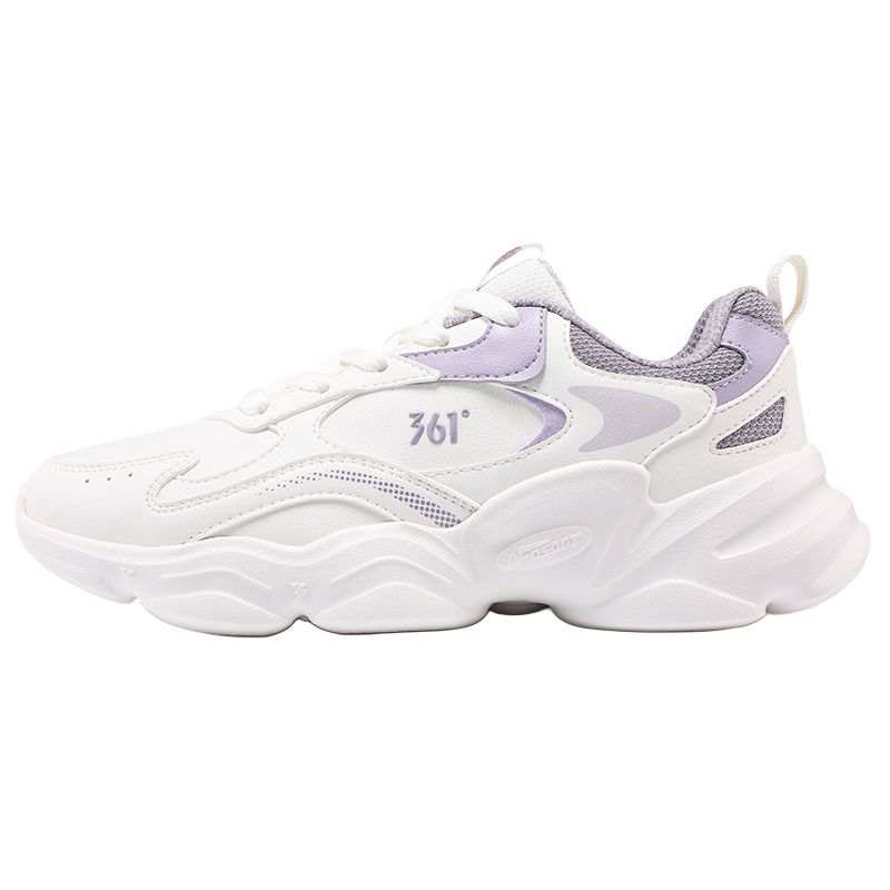 361° Slip Resistant Abrasion Resistant Low top Casual Shoes Women's Feather White Magic Carpet Gray Purple