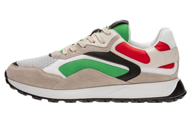 BOGNER Leather Low top Sports Casual Shoes Men's Gray Green Red