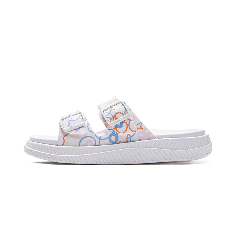 Li-Ning Li Ning Slip Resistant Abrasion Resistant Slide Slippers Women's White Color
