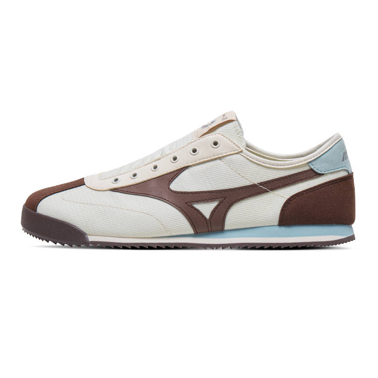 Mizuno YONGPUKAFEI x Mizuno LG 60S Slip Resistant, Breathable, Lightweight Low top Casual Shoes Unisex Ecru Coffee