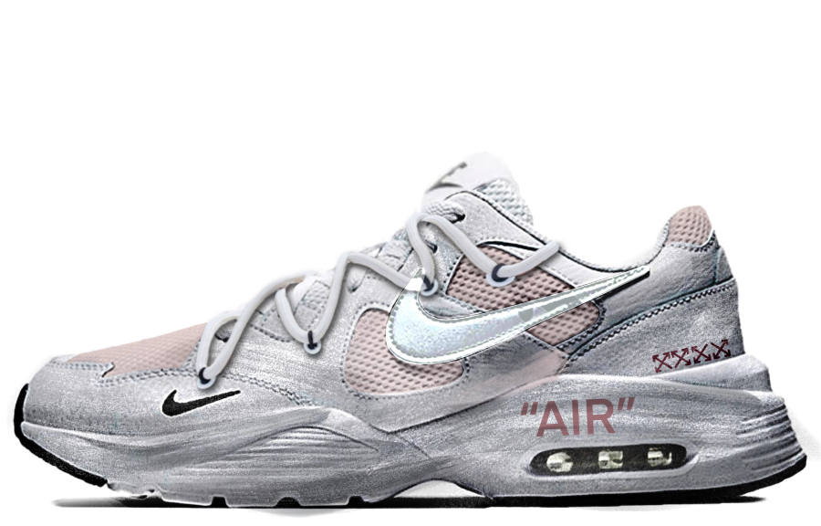 Nike Nike Air Max Fusion Fabric Cushioning Slip Resistant Low top Casual Shoes Women's Silver Pink