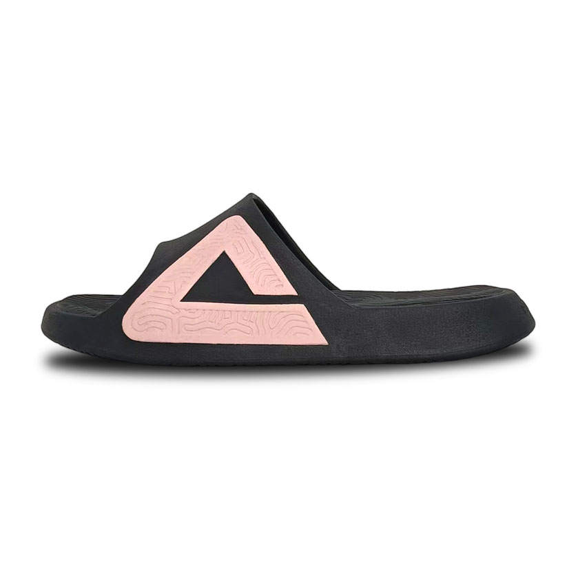 PEAK Quiet Slip Resistant Abrasion Resistant Slide Slippers Men's Black Pink