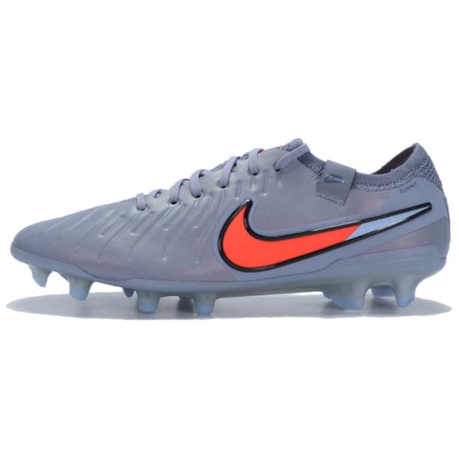 Nike Nike Tiempo Legend 10 Comfortable Slip Resistant Abrasion Resistant Soccer Shoes Unisex Silver Gray