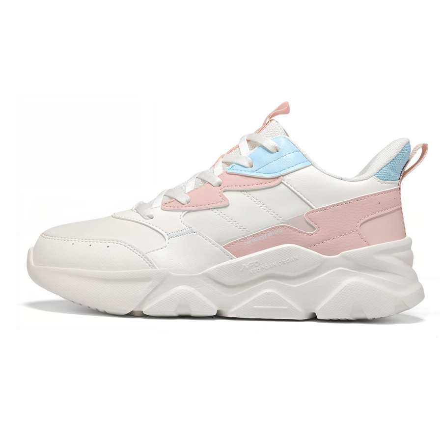 361° Cushioning Abrasion Resistant Slip Resistant Low top Casual Shoes Women's Pink White