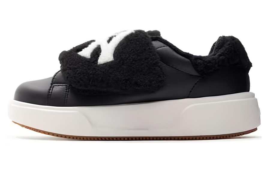 MLB Chunky Classic A FLEECE Slip Resistant Slip Resistant Low top Casual Shoes Unisex Black