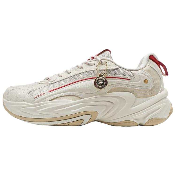 XTEP XTEP Huiyou 2.0 Cushioning Coverage Lightweight Cushioning Coverage Lightweight Low top Casual Shoes Men's Beige Red