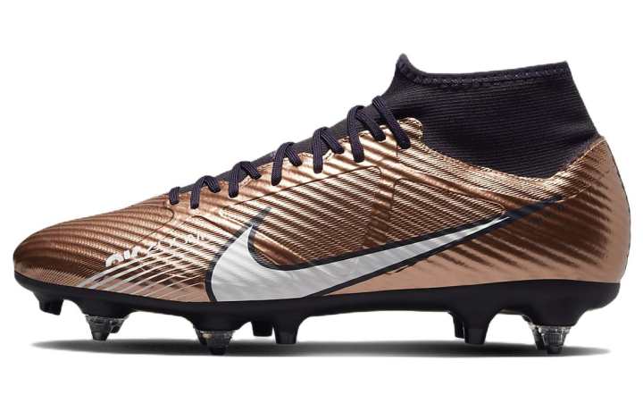 Nike Nike Mercurial Superfly 9 Soccer Shoes Unisex Mid Top Gold Black