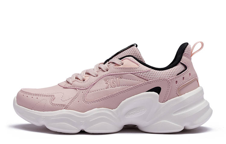 361° Cloud Cushioning Slip Resistant Abrasion Resistant Low top Casual Shoes Women's Light Peach Pink
