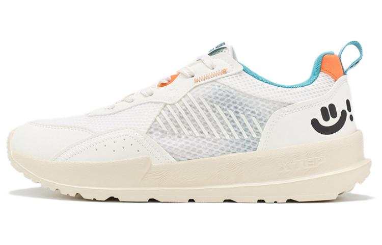 XTEP AGAHO x XTEP Shuoying 2.0 Anti-Slip Wear-Resistant Low-Top Sports Casual Shoes Men's White Blue Orange