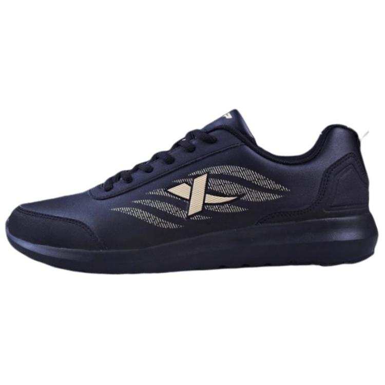 XTEP Cushioning Slip Resistant Cushioning Slip Resistant Low top Casual Shoes Men's Black Gold