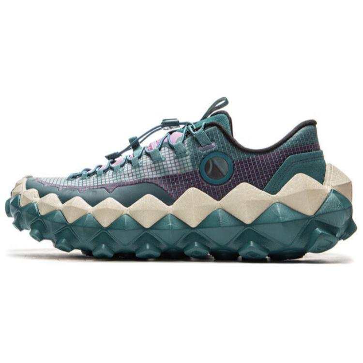 Li-Ning Li Ning Cushioning Lightweight Low top Casual Shoes Unisex Green Purple
