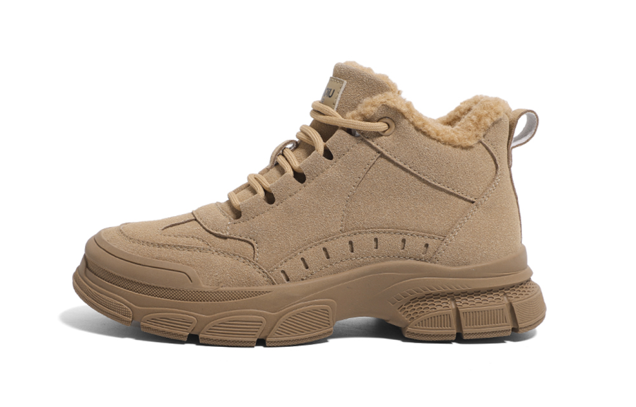 HUANQIU Thickened And Fleece Lined, Comfortable, Versatile Trendy Fashion, Outdoor Sports, Platform Outdoor Sports