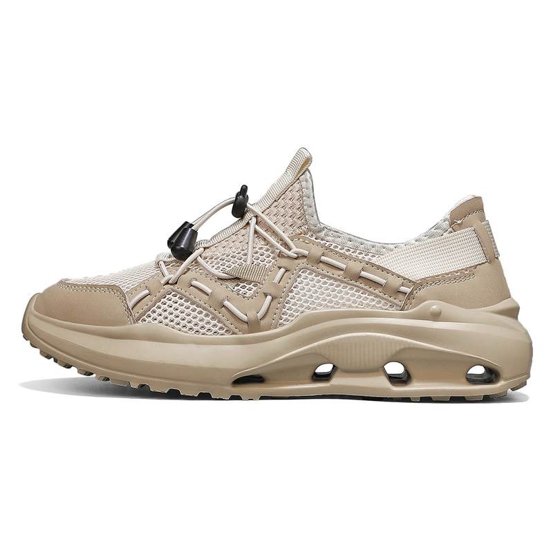 BAOZAOGONGYANG Mesh, Cow Leather Cushioning Slip Resistant Abrasion Resistant Breathable Lightweight Casual Shoes