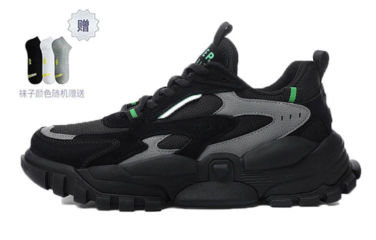 JEEP SPIRIT Cushioning, Wear Resistant Low top Casual Shoes Men's Black