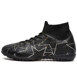 RUIKE Soccer Shoes Unisex High Top Black