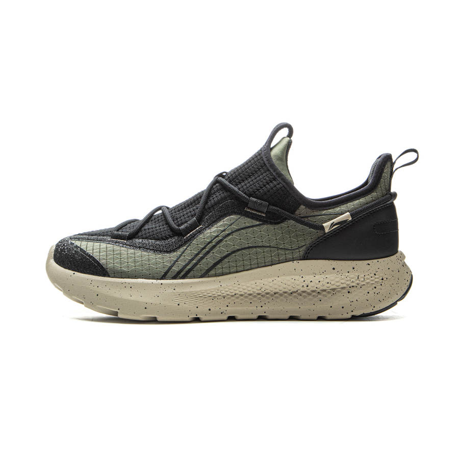 Li-Ning Li Ning Yun Yi Cushioning Abrasion Resistant Lightweight Low top Casual Shoes Men's Black Green