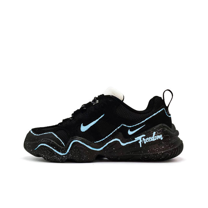 Nike Nike Tech Hera Cushioning, Wear Resistant Low top Casual Shoes Unisex Black Blue